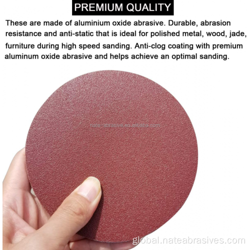 5 Inch Sanding Paper Disc 5Inch Red Sanding Paper Disc Furniture Polishing Disc Manufactory